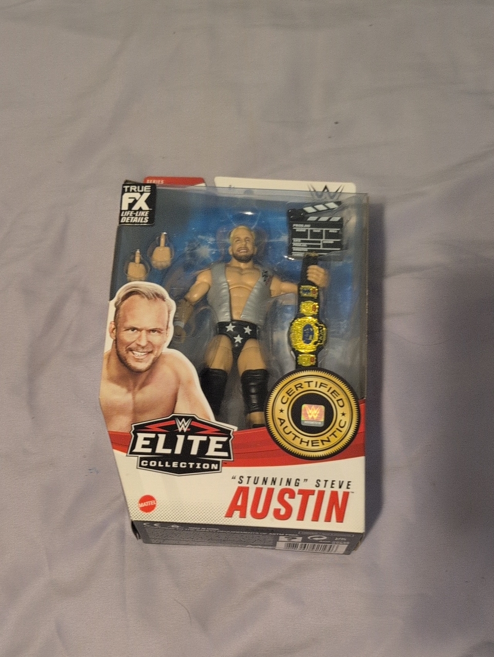 WWE Elite Collection "Stunning" Steve Austin Action Figure - Black and Silver